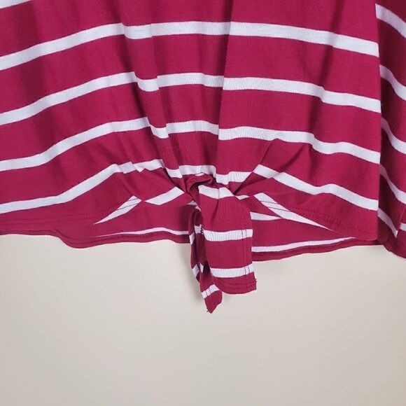 T.la Anthropologie Striped Front Tie Shirt - Picture 5 of 7